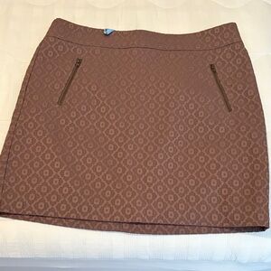 Elegant Brown/ Plum Patterned Skirt